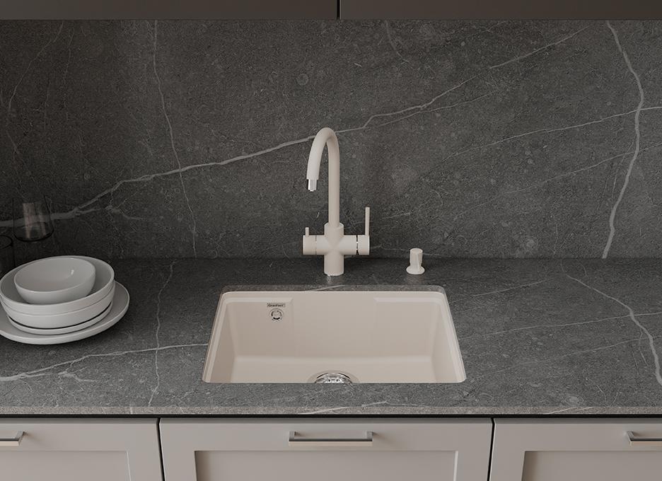 Мойка для кухни GranFest URBAN GF-URBAN 4555 4555 белый