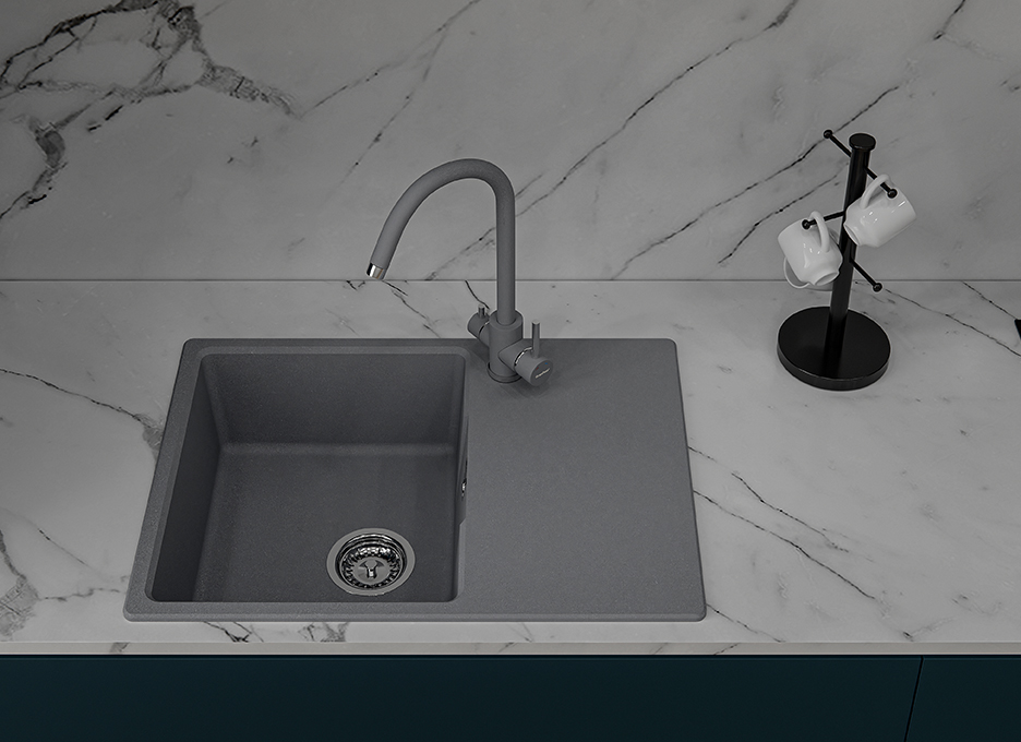 Мойка для кухни GranFest URBAN GF-URBAN 668L 668L темно-серый