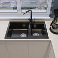 Мойка для кухни GranFest Композит  PRACTIK 780K P-780K черный Мойка для кухни GranFest Композит  PRACTIK 780K P-780K черный
