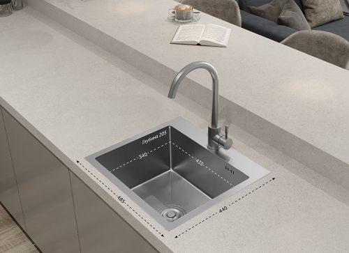 Мойка для кухни GranFest METAL 4844 4844 нерж