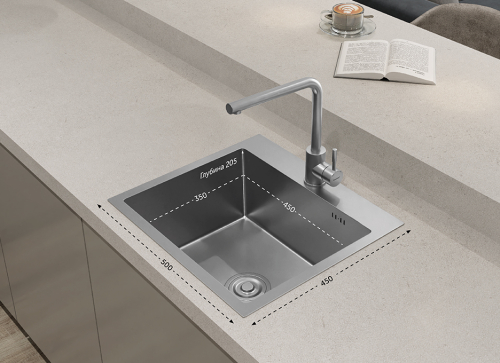 Мойка для кухни GranFest METAL 5045 5045 нерж