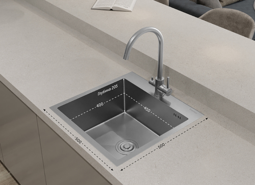 Мойка для кухни GranFest METAL 5050 5050 нерж