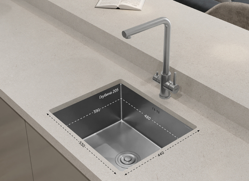 Мойка для кухни GranFest METAL 5344 5344 нерж