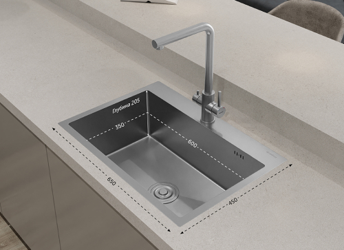 Мойка для кухни GranFest METAL 6545 6545 нерж