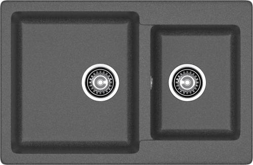 Мойка для кухни GranFest Композит  PRACTIK 780K P-780K графит