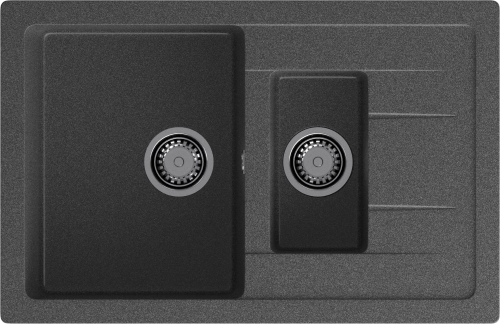 Мойка для кухни GranFest Композит  QUADRO 775KL Q-775KL графит