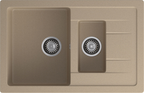 Мойка для кухни GranFest Композит  QUADRO 775KL Q-775KL песочный Мойка для кухни GranFest Композит  QUADRO 775KL Q-775KL песочный