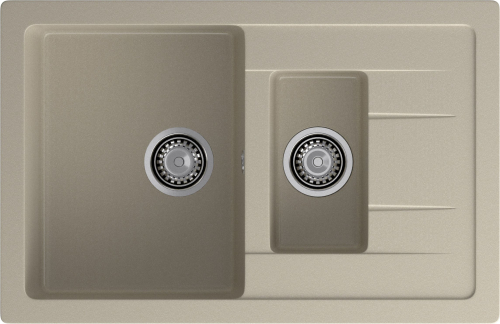 Мойка для кухни GranFest Композит  QUADRO 775KL Q-775KL топаз