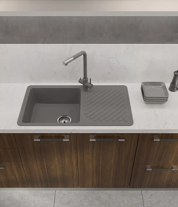 Мойка для кухни GranFest QUARZ GF-QUARZ 53 53 темно-серый Мойка для кухни GranFest QUARZ GF-QUARZ 53 53 темно-серый