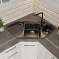 Мойка для кухни GranFest Композит  CORNER 1040E C-1040E черный