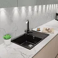 Мойка для кухни GranFest Композит  LEVEL 760L LV-760L черный Мойка для кухни GranFest Композит  LEVEL 760L LV-760L черный