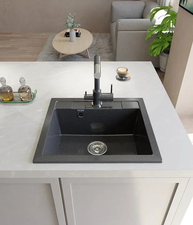 Мойка для кухни GranFest Композит  QUADRO 561 Q-561 черный