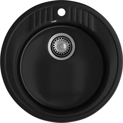 Мойка для кухни GranFest Композит RONDO 520 R-520 черный Мойка для кухни GranFest Композит RONDO 520 R-520 черный