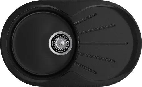 Мойка для кухни GranFest Композит RONDO 750L R-750L черный Мойка для кухни GranFest Композит RONDO 750L R-750L черный