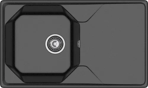 Мойка для кухни GranFest Композит UNIQUE 840L U-840L черный Мойка для кухни GranFest Композит UNIQUE 840L U-840L черный